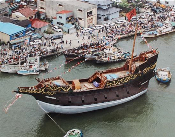 復元船サン・ファン・バウティスタ竣工式の様子